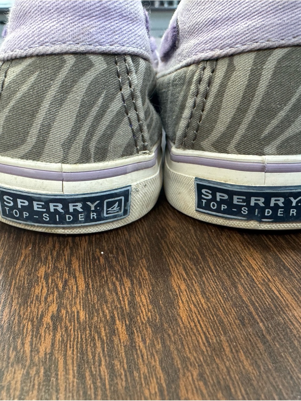 Sperry Two-Tone Purple and Gray Boat Shoes - Picture 2 of 5
